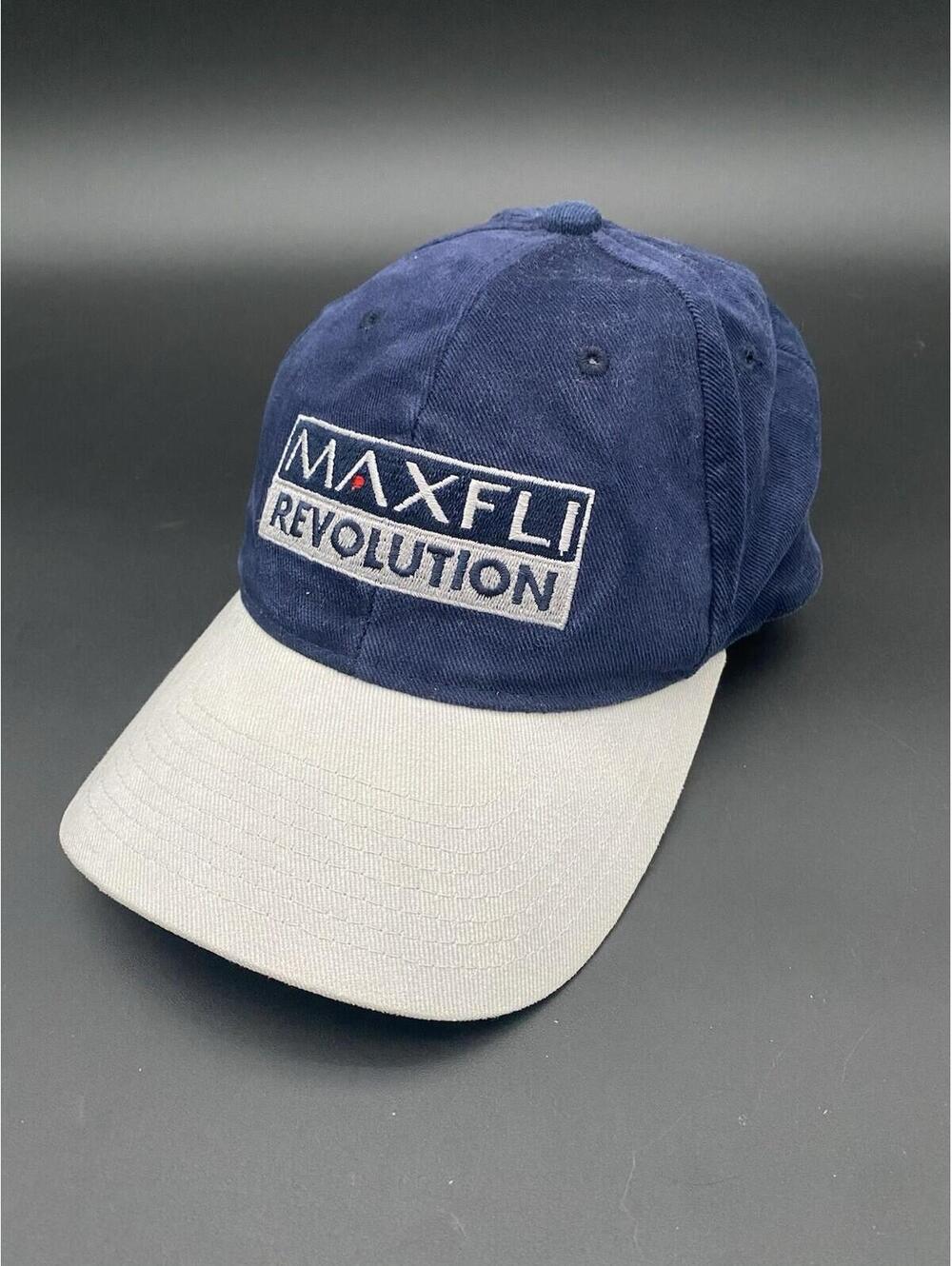 MaxFli Revolution Men's Navy Adjustable VTG Golf Hat - Seize Power Take Control